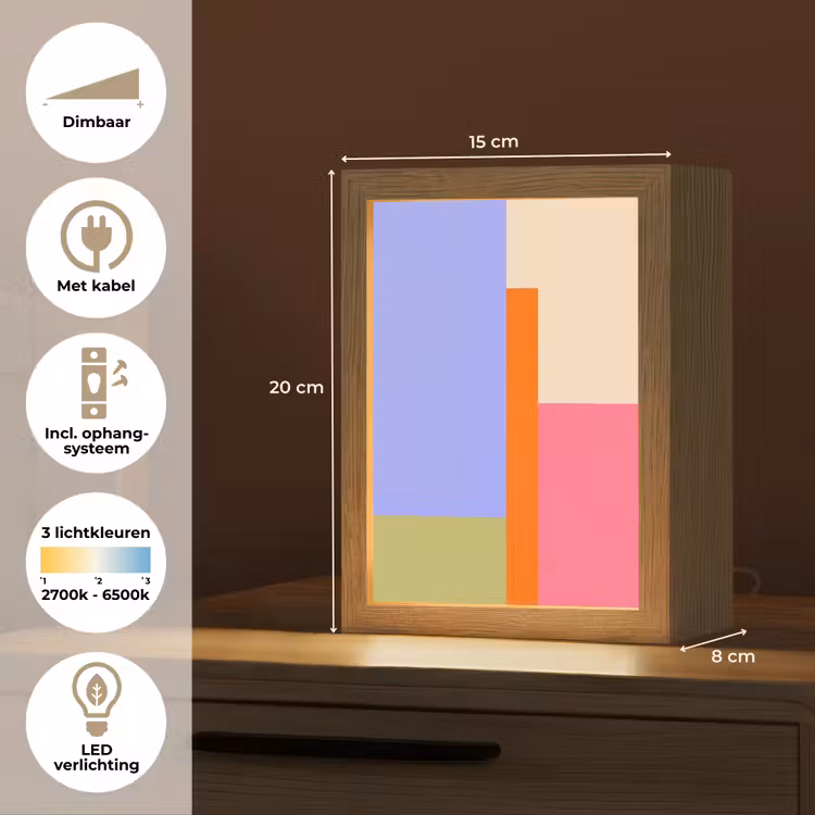 Gepersonaliseerde Lightbox - Abstract - Geometrie - Kunst - Modern - Kleurrijk — 7