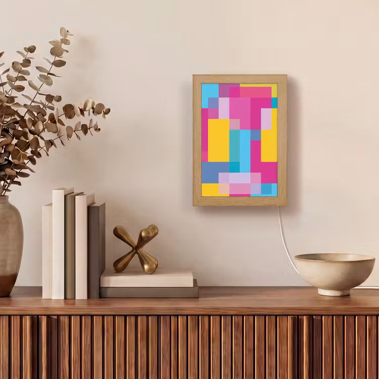 Gepersonaliseerde Lightbox - Abstract - Geometrisch - Kunst - Kleurrijk - Modern — 4