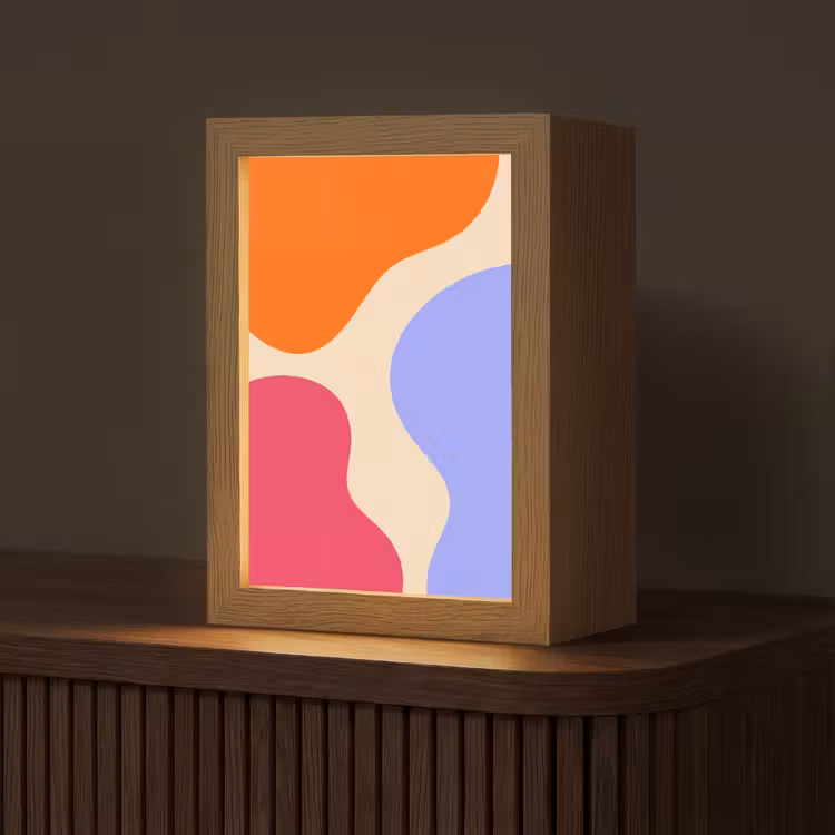 Gepersonaliseerde Lightbox - Abstract - Organische vormen - Design - Modern - Kleurrijk — 1