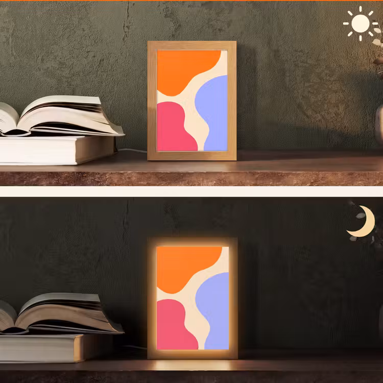 Gepersonaliseerde Lightbox - Abstract - Organische vormen - Design - Modern - Kleurrijk — 5