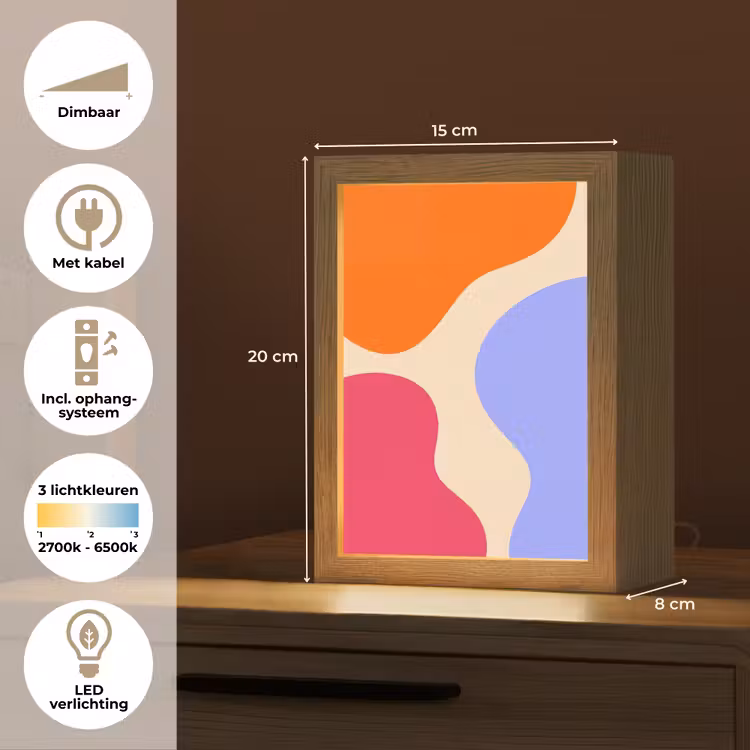 Gepersonaliseerde Lightbox - Abstract - Organische vormen - Design - Modern - Kleurrijk — 7