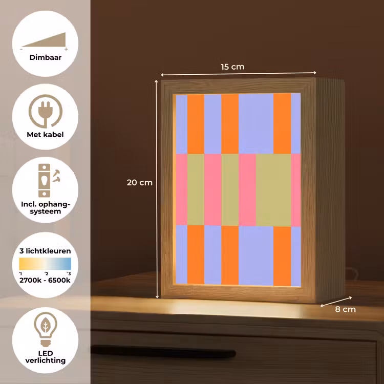 Gepersonaliseerde Lightbox - Abstract - Patroon - Geometrisch - Kleurrijk - Modern — 7