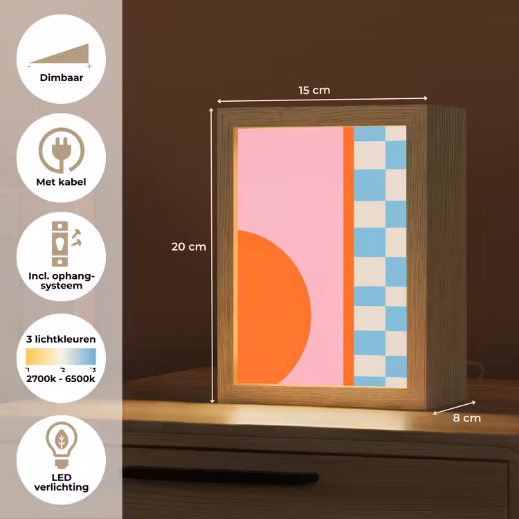 Gepersonaliseerde Lightbox - Abstract - Vormen - Geometrisch - Modern - Kleurrijk — 7
