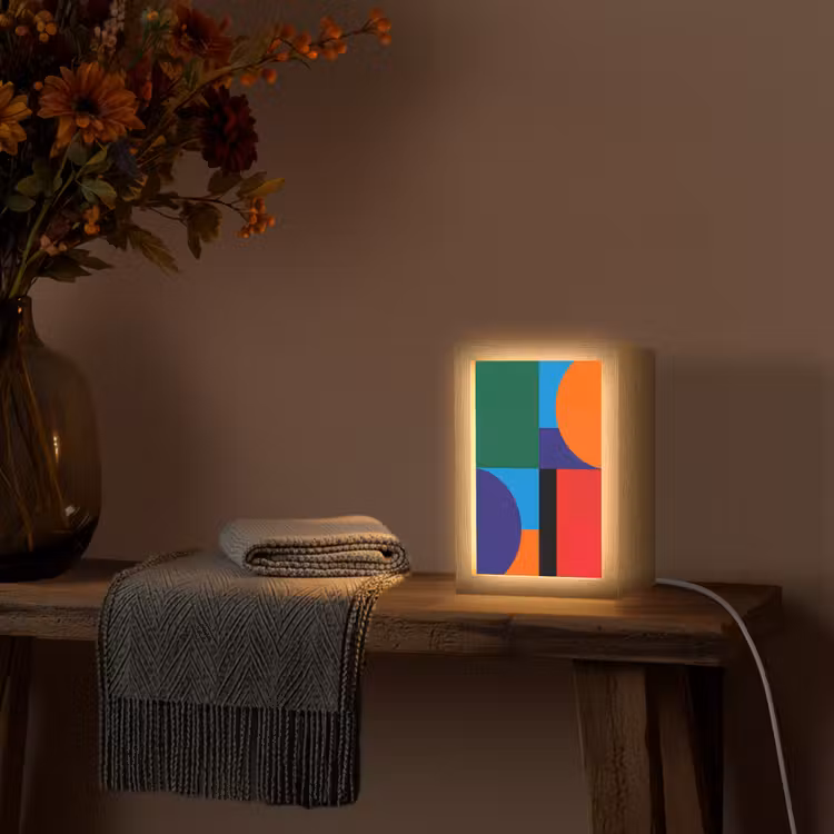 Gepersonaliseerde Lightbox - Geometrisch - Abstract - Vormen - Kleurrijk - Modern — 3