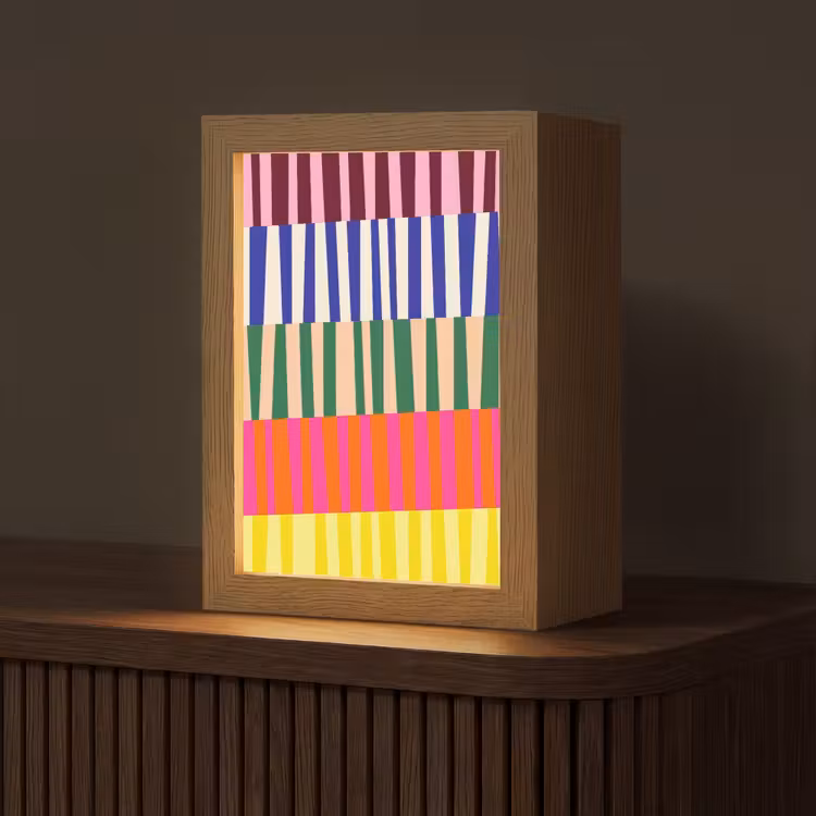 Gepersonaliseerde Lightbox - Patroon - Strepen - Abstract - Modern - Kleurrijk — 1