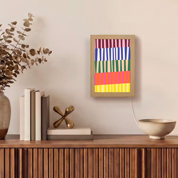 Gepersonaliseerde Lightbox - Patroon - Strepen - Abstract - Modern - Kleurrijk — 4