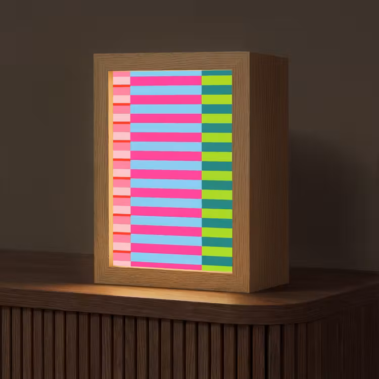 Gepersonaliseerde Lightbox - Patroon - Strepen - Modern - Abstract - Kleurrijk — 1