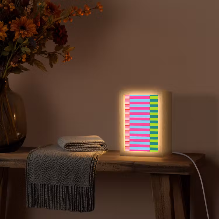Gepersonaliseerde Lightbox - Patroon - Strepen - Modern - Abstract - Kleurrijk — 3