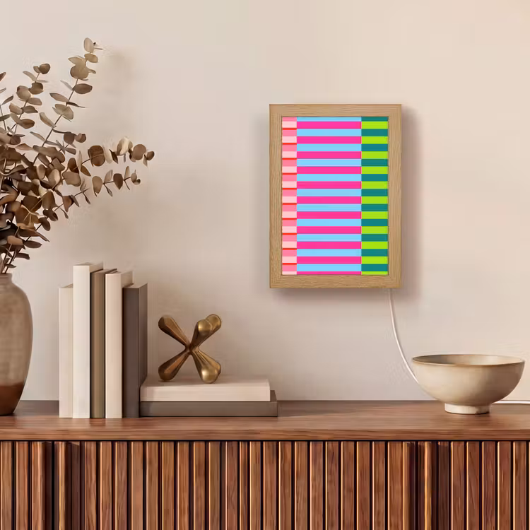 Gepersonaliseerde Lightbox - Patroon - Strepen - Modern - Abstract - Kleurrijk — 4