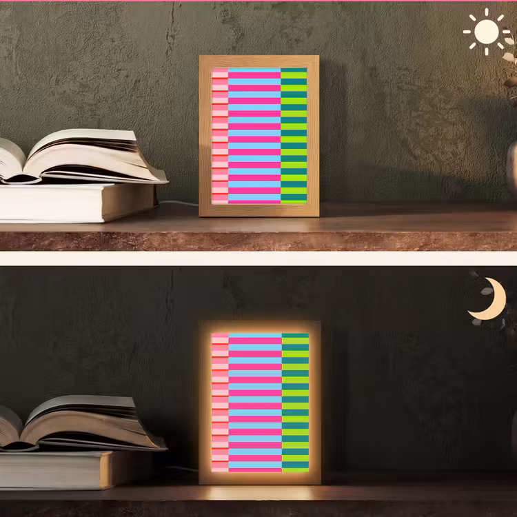 Gepersonaliseerde Lightbox - Patroon - Strepen - Modern - Abstract - Kleurrijk — 5