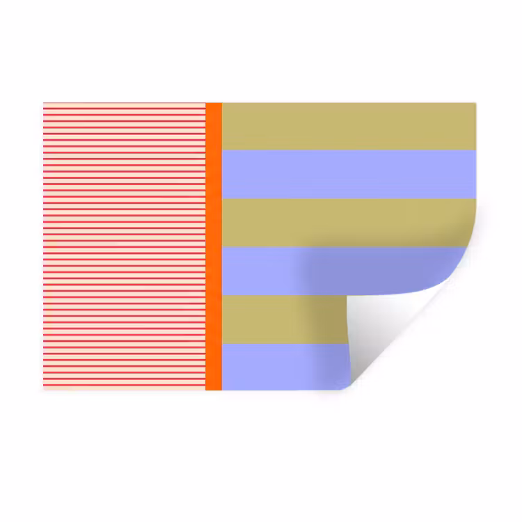 Muursticker - Abstract - Geometrie - Strepen - Blokken - Rood — 1