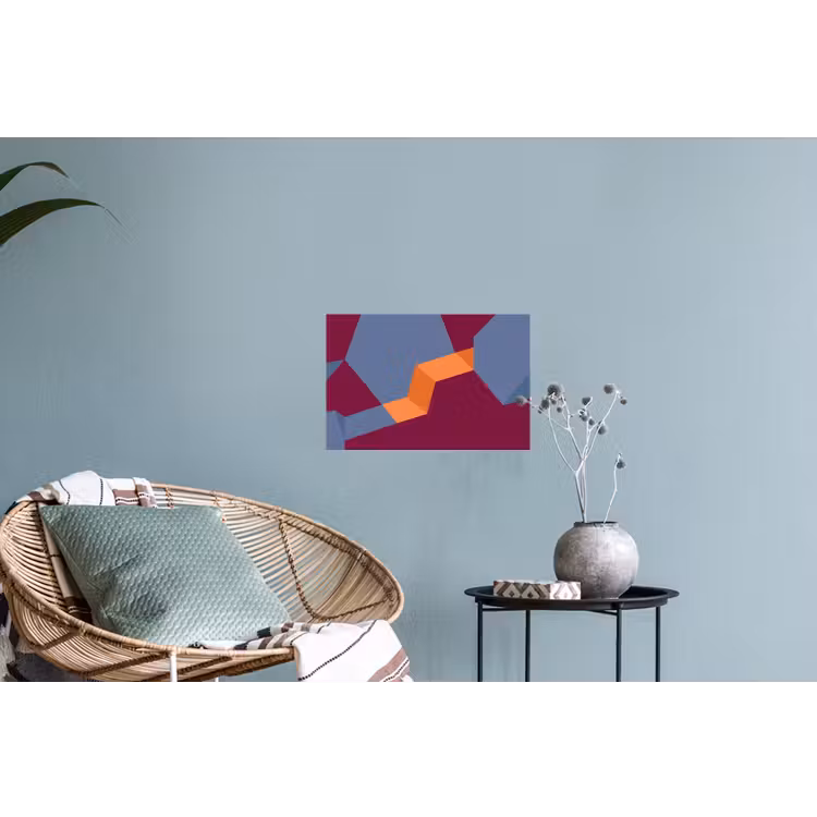 Muursticker - Abstract - Vormen - Modern - Blauw - Oranje — 4