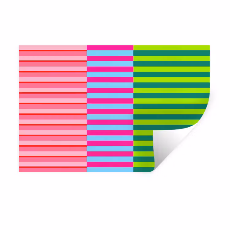 Muursticker - Patroon - Strepen - Modern - Abstract - Kleurrijk — 1