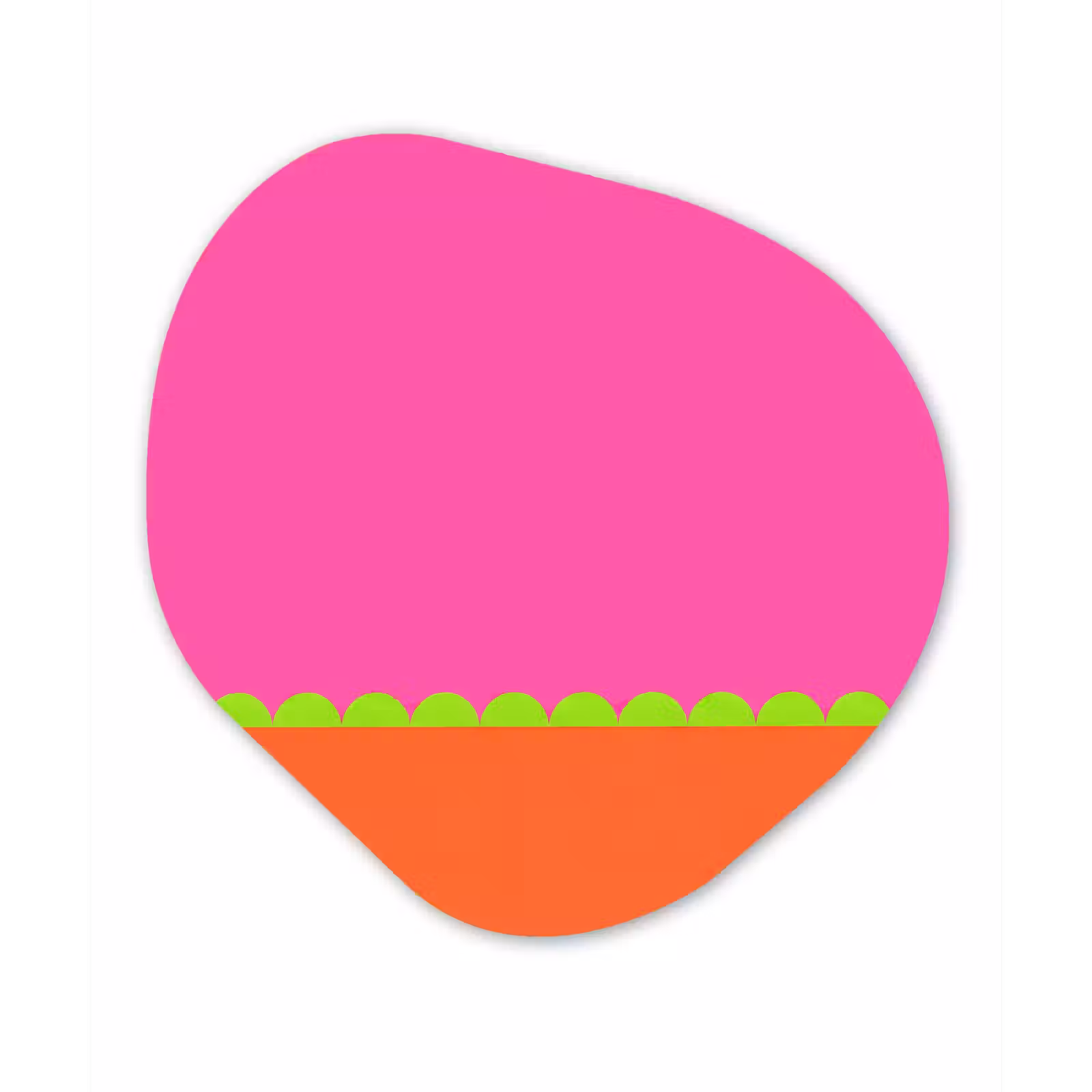 Organisch schilderij - Forex - Abstract - Geometrisch - Kleurblokken - Roze - Oranje — 1
