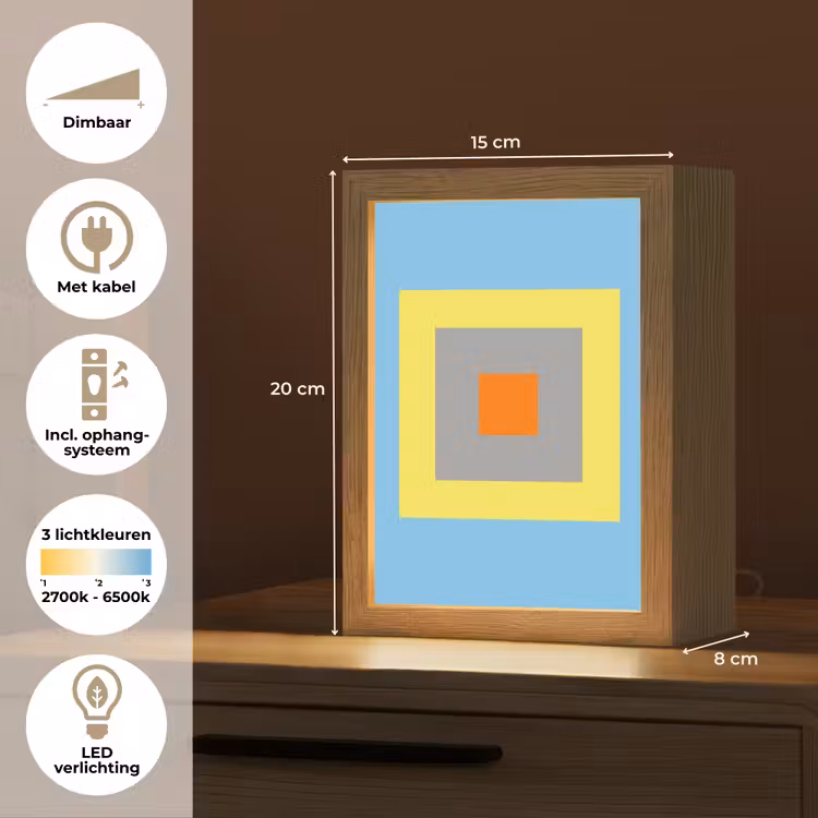 Gepersonaliseerde Lightbox - Abstract - Geometrisch - Kleurrijk - Modern - Vormen — 7