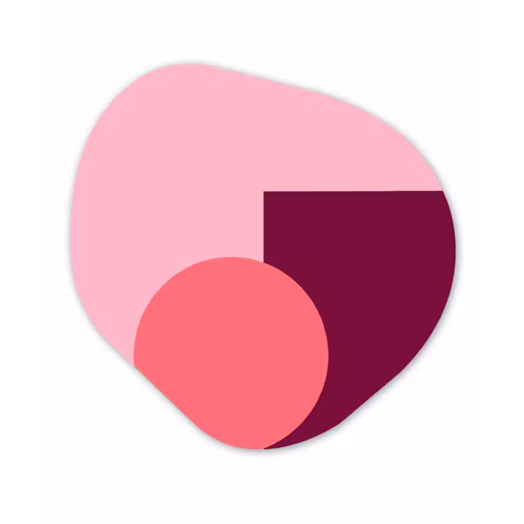 Organisch schilderij - Forex - Abstract - Vormen - Roze - Modern - Design — 1