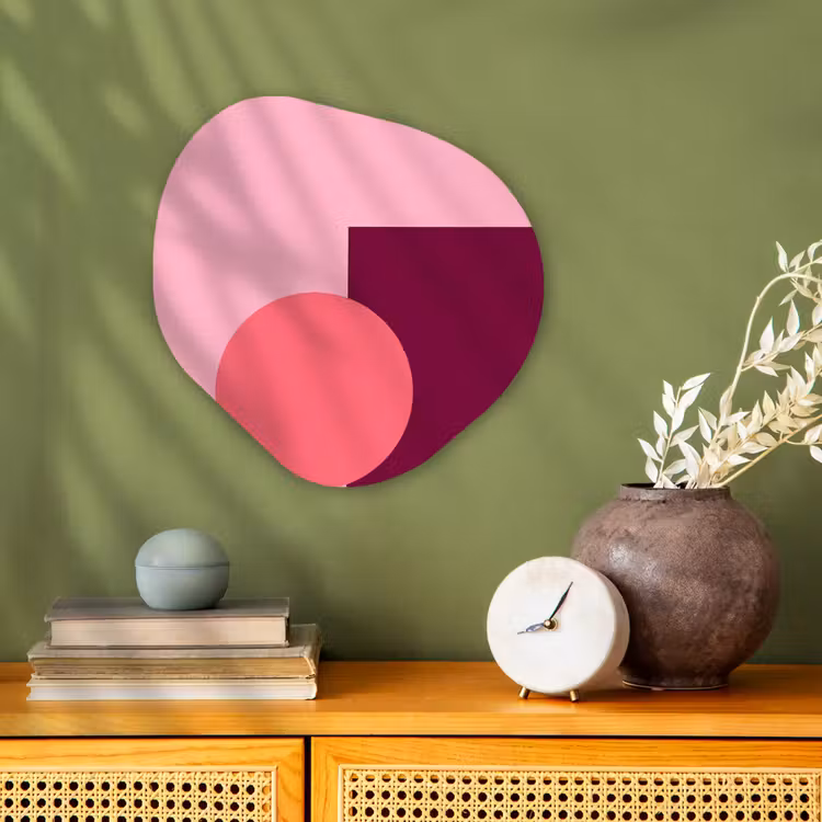 Organisch schilderij - Forex - Abstract - Vormen - Roze - Modern - Design — 2