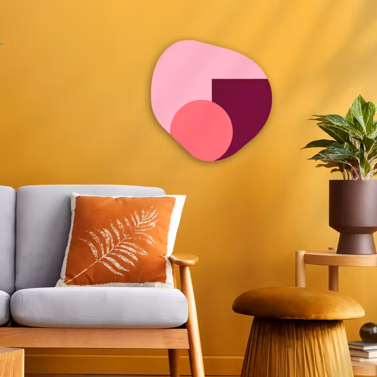 Organisch schilderij - Forex - Abstract - Vormen - Roze - Modern - Design — 3