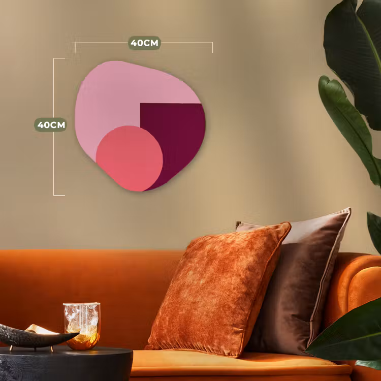 Organisch schilderij - Forex - Abstract - Vormen - Roze - Modern - Design — 4