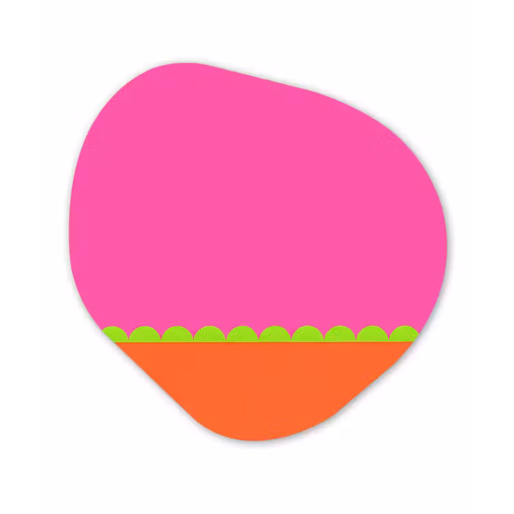 Organische schilderij - Aluminium - Abstract - Geometrisch - Kleurblokken - Roze - Oranje — 1