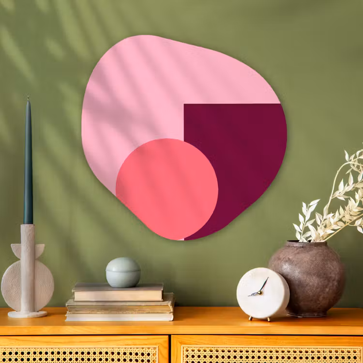Organische schilderij - Aluminium - Abstract - Vormen - Roze - Modern - Design — 2