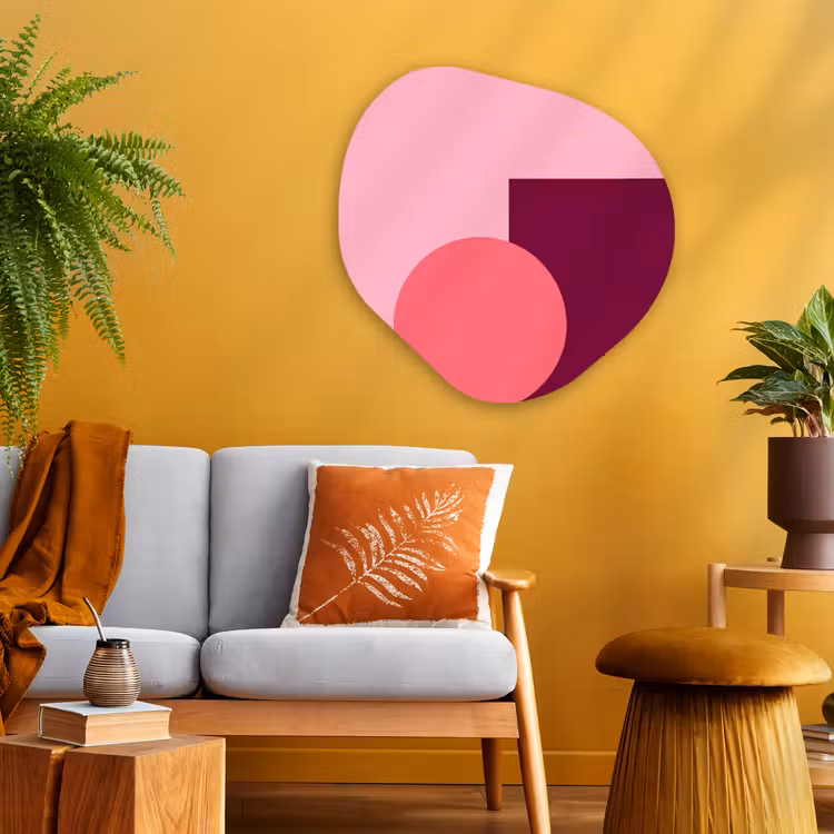 Organische schilderij - Aluminium - Abstract - Vormen - Roze - Modern - Design — 3