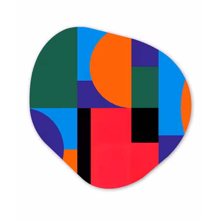 Organische schilderij - Aluminium - Geometrisch - Abstract - Vormen - Kleurrijk - Modern — 1
