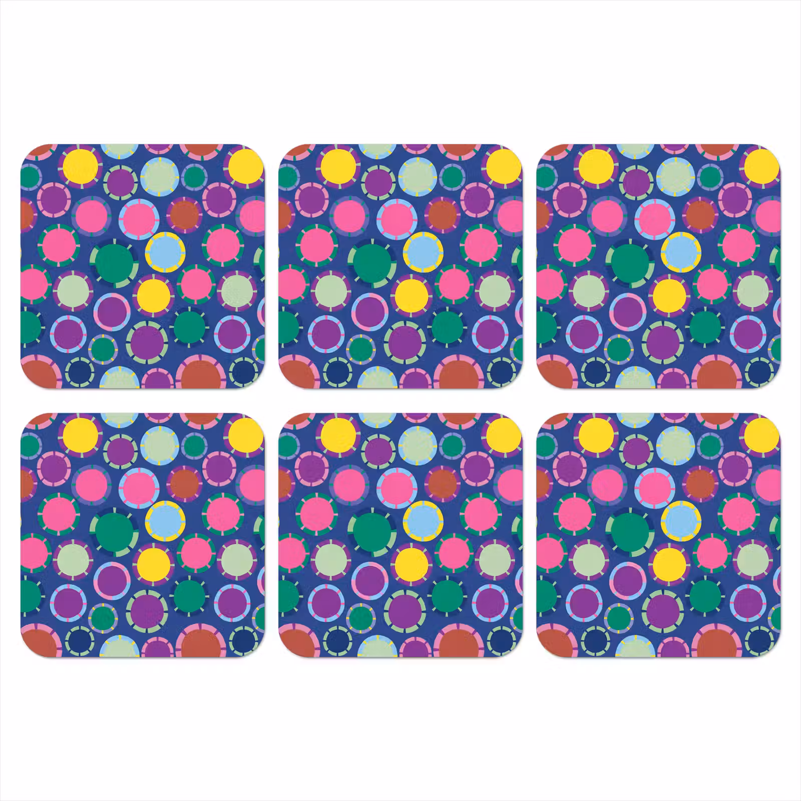 Onderzetter​ - Patroon - Cirkels - Abstract - Kleurrijk — 1
