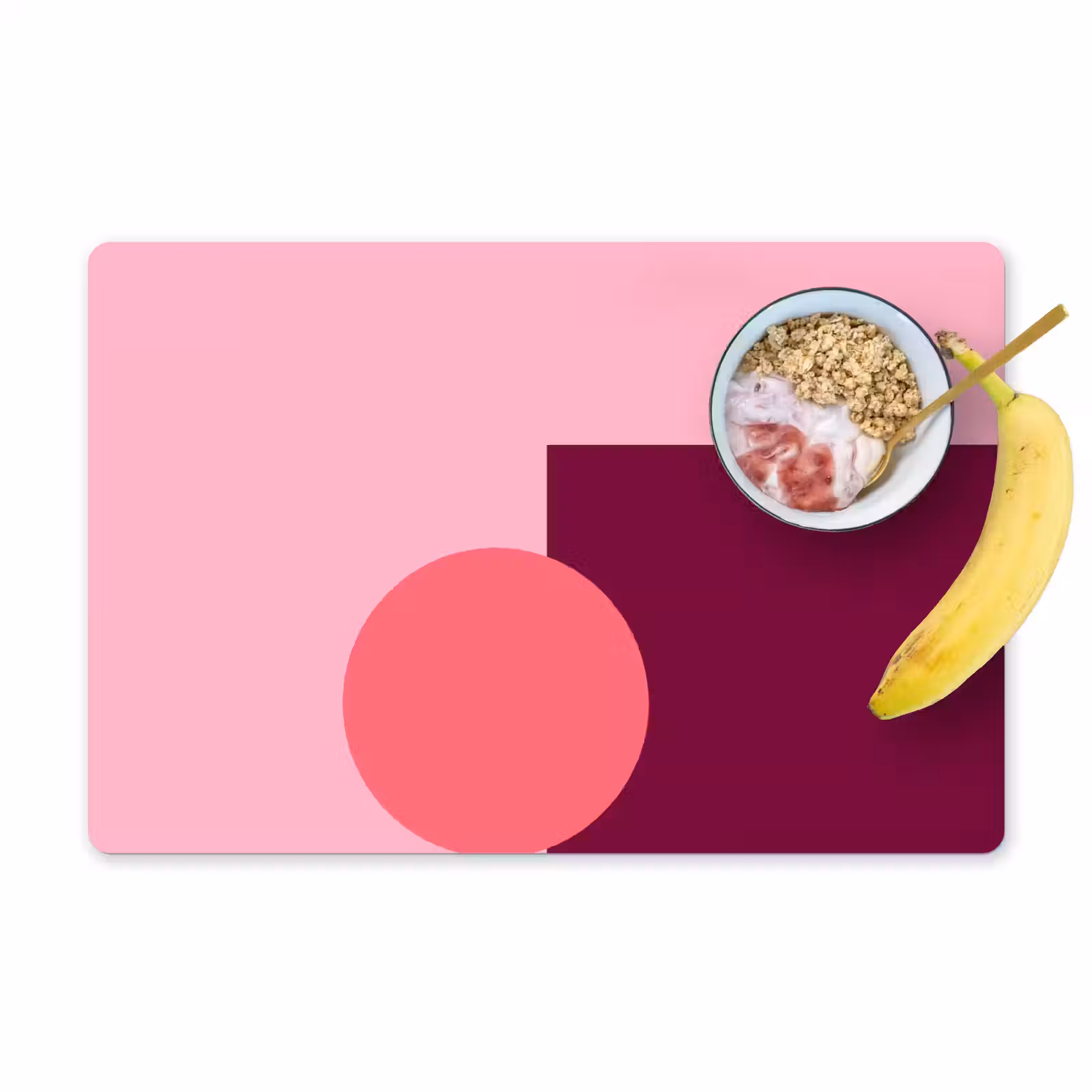 Placemat - 6 stuks - Abstract - Vormen - Roze - Modern - Design — 1
