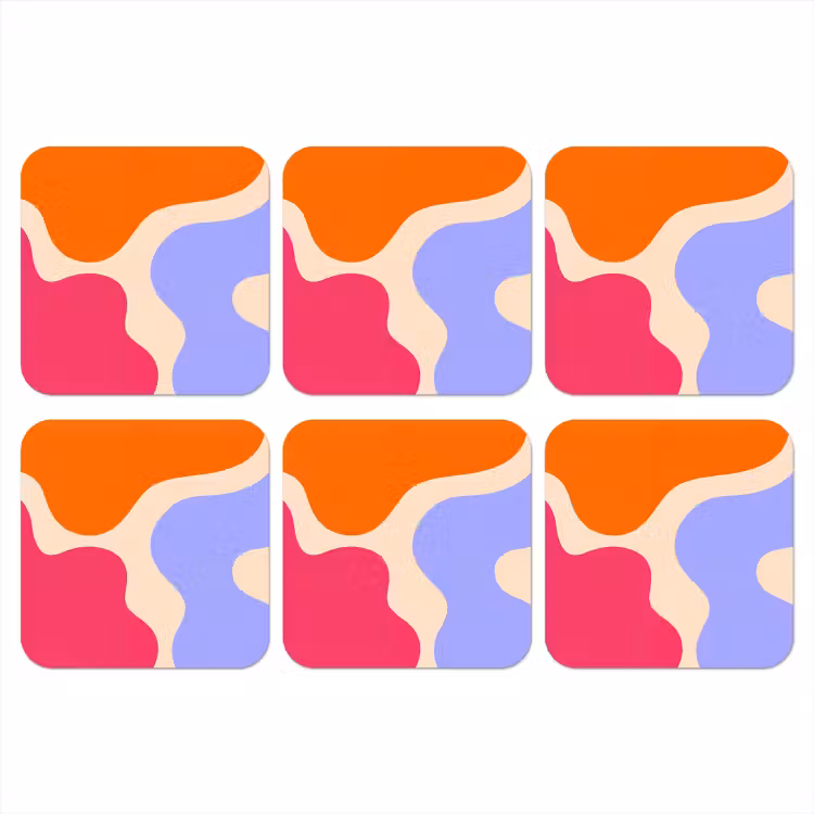 Onderzetter​ - Abstract - Organische vormen - Design - Modern - Kleurrijk — 1