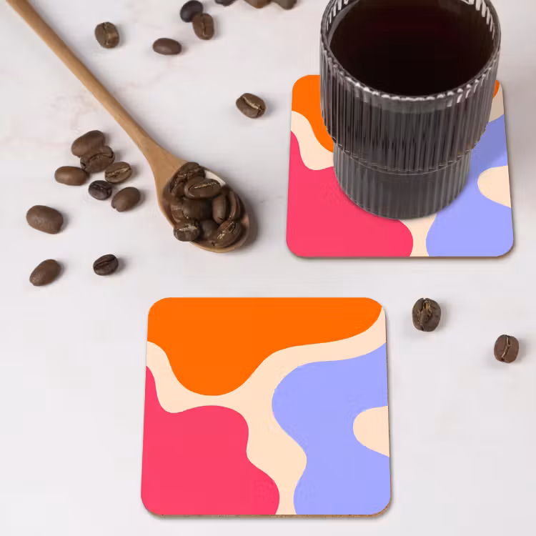 Onderzetter​ - Abstract - Organische vormen - Design - Modern - Kleurrijk — 4