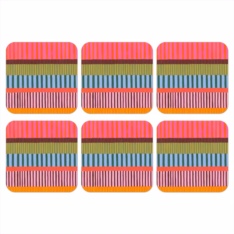 Onderzetter​ - Abstract - Strepen - Modern - Kleurrijk - Kunst — 1