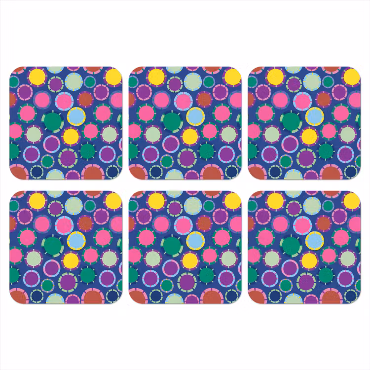 Onderzetter​ - Patroon - Cirkels - Abstract - Kleurrijk — 1