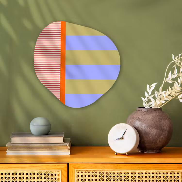 Organisch schilderij - Forex - Abstract - Geometrie - Strepen - Blokken - Rood — 2