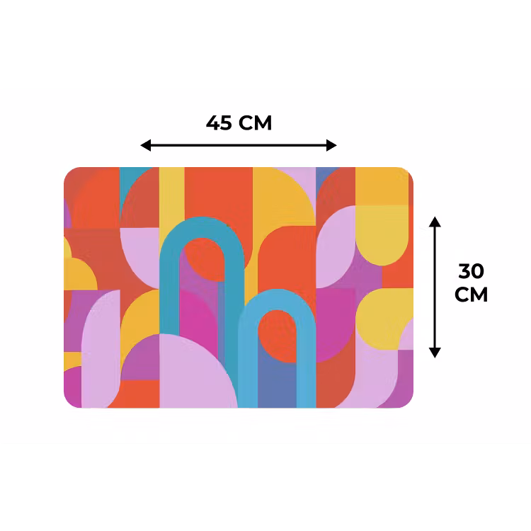 Placemat - 6 stuks - Abstract - Geometrie - Kleurrijk - Modern - Kunst — 3