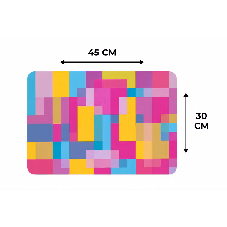 Placemat - 6 stuks - Abstract - Geometrisch - Kunst - Kleurrijk - Modern — 3