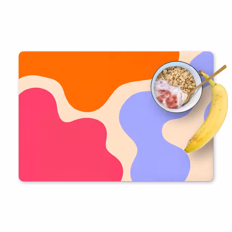 Placemat - 6 stuks - Abstract - Organische vormen - Design - Modern - Kleurrijk — 1