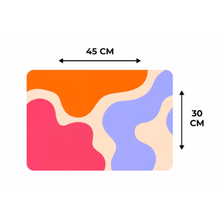 Placemat - 6 stuks - Abstract - Organische vormen - Design - Modern - Kleurrijk — 3