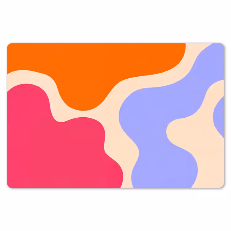 Placemat - 6 stuks - Abstract - Organische vormen - Design - Modern - Kleurrijk — 7