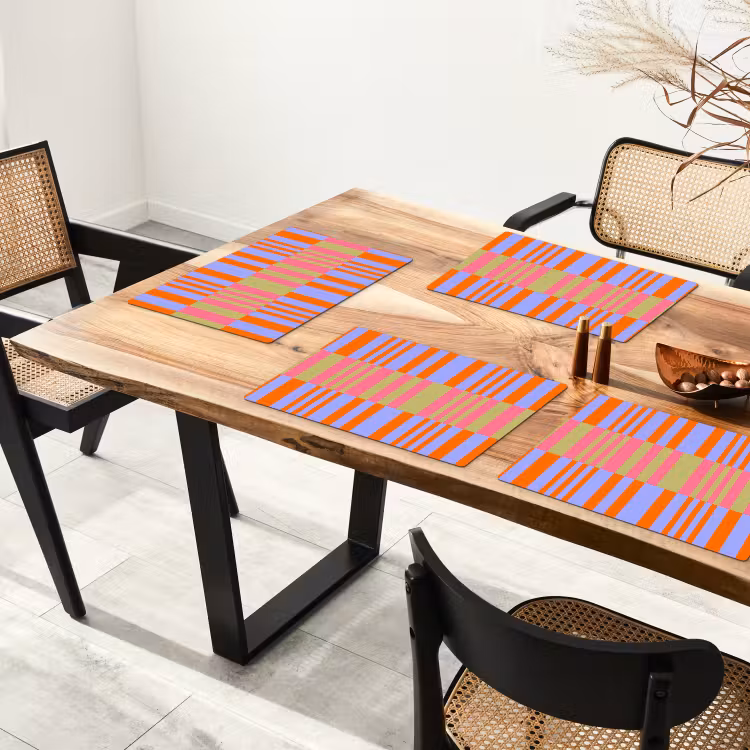 Placemat - 6 stuks - Abstract - Patroon - Geometrisch - Kleurrijk - Modern — 5
