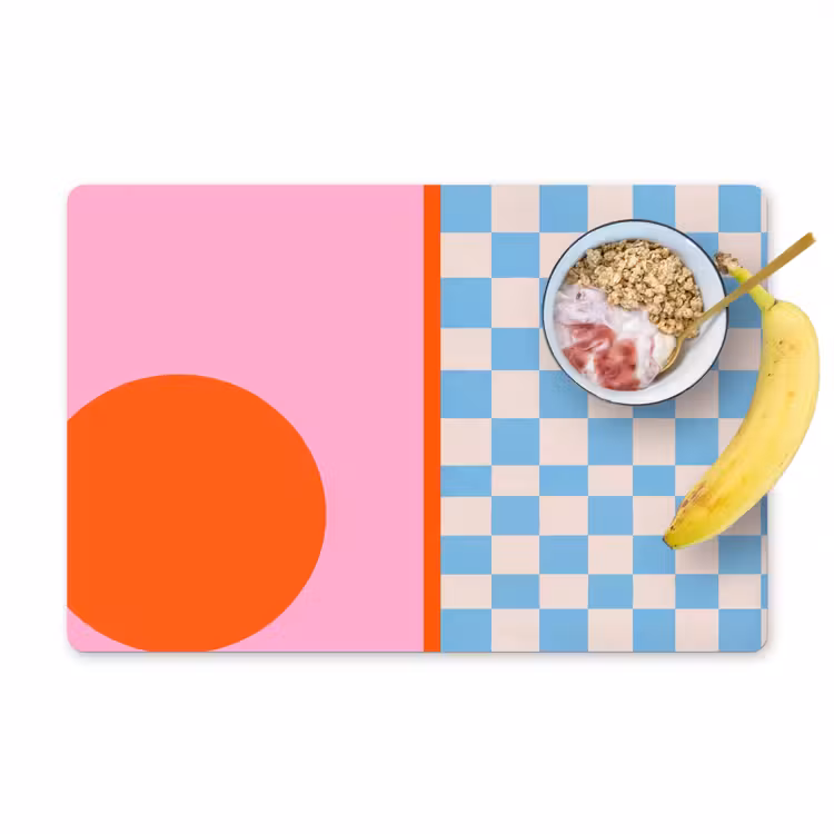 Placemat - 6 stuks - Abstract - Vormen - Geometrisch - Modern - Kleurrijk — 1