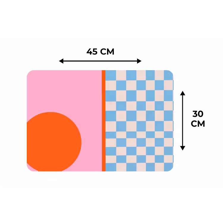 Placemat - 6 stuks - Abstract - Vormen - Geometrisch - Modern - Kleurrijk — 3