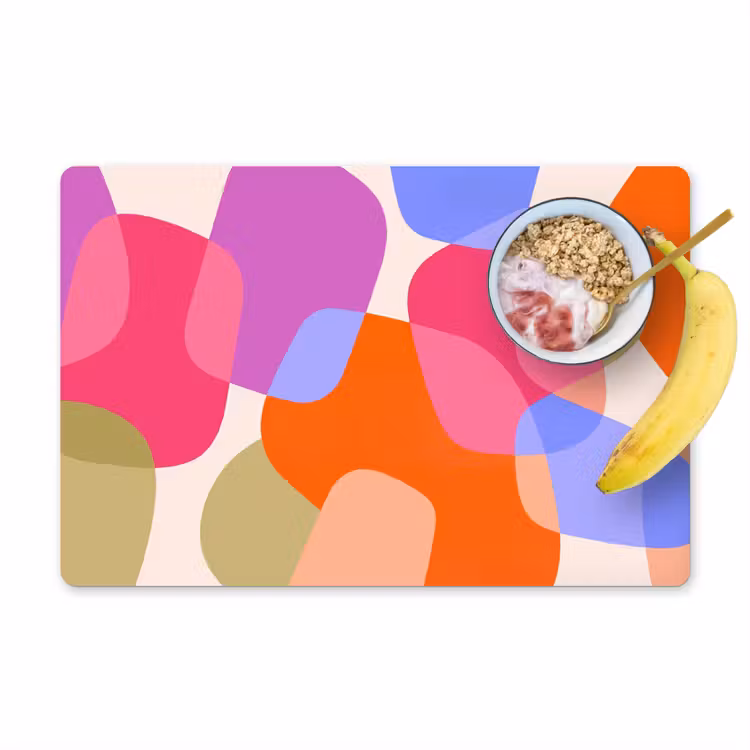 Placemat - 6 stuks - Abstract - Vormen - Modern - Kleurrijk — 1