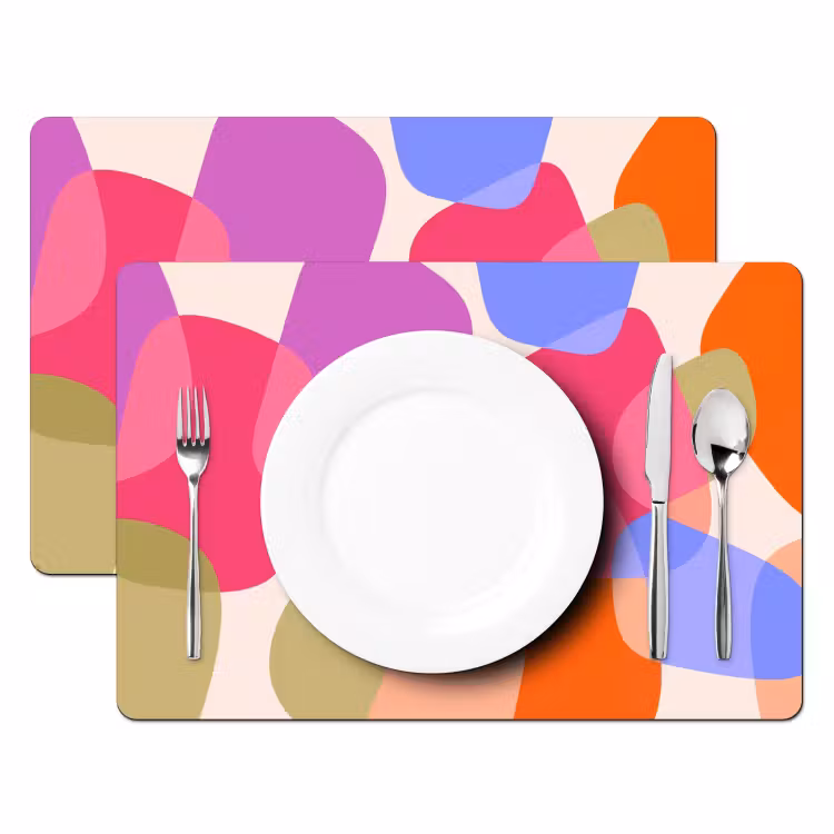 Placemat - 6 stuks - Abstract - Vormen - Modern - Kleurrijk — 2