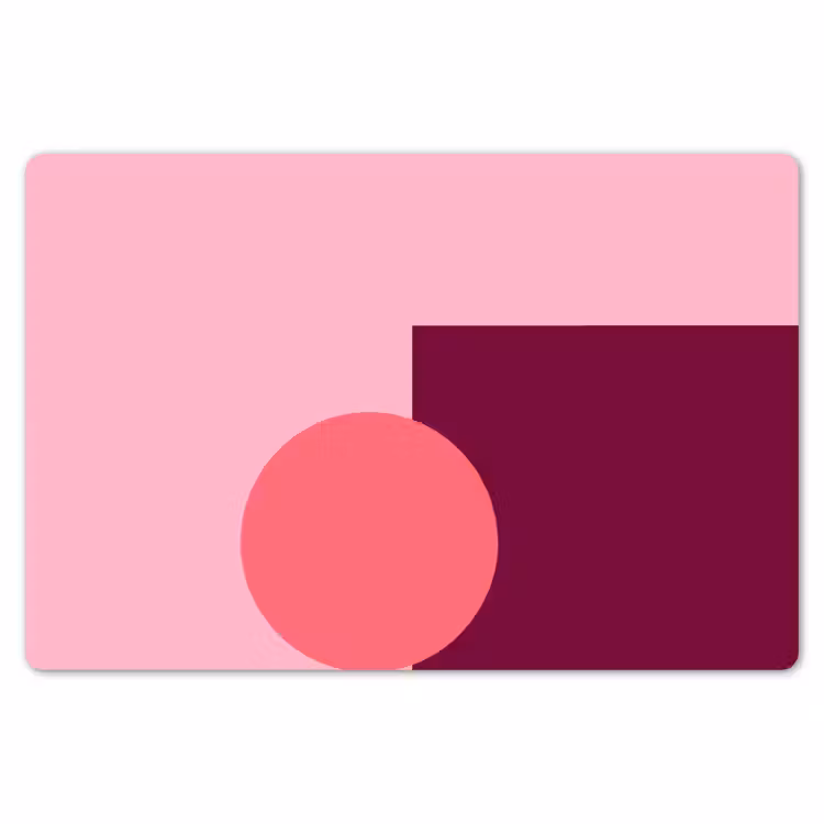 Placemat - 6 stuks - Abstract - Vormen - Roze - Modern - Design — 7