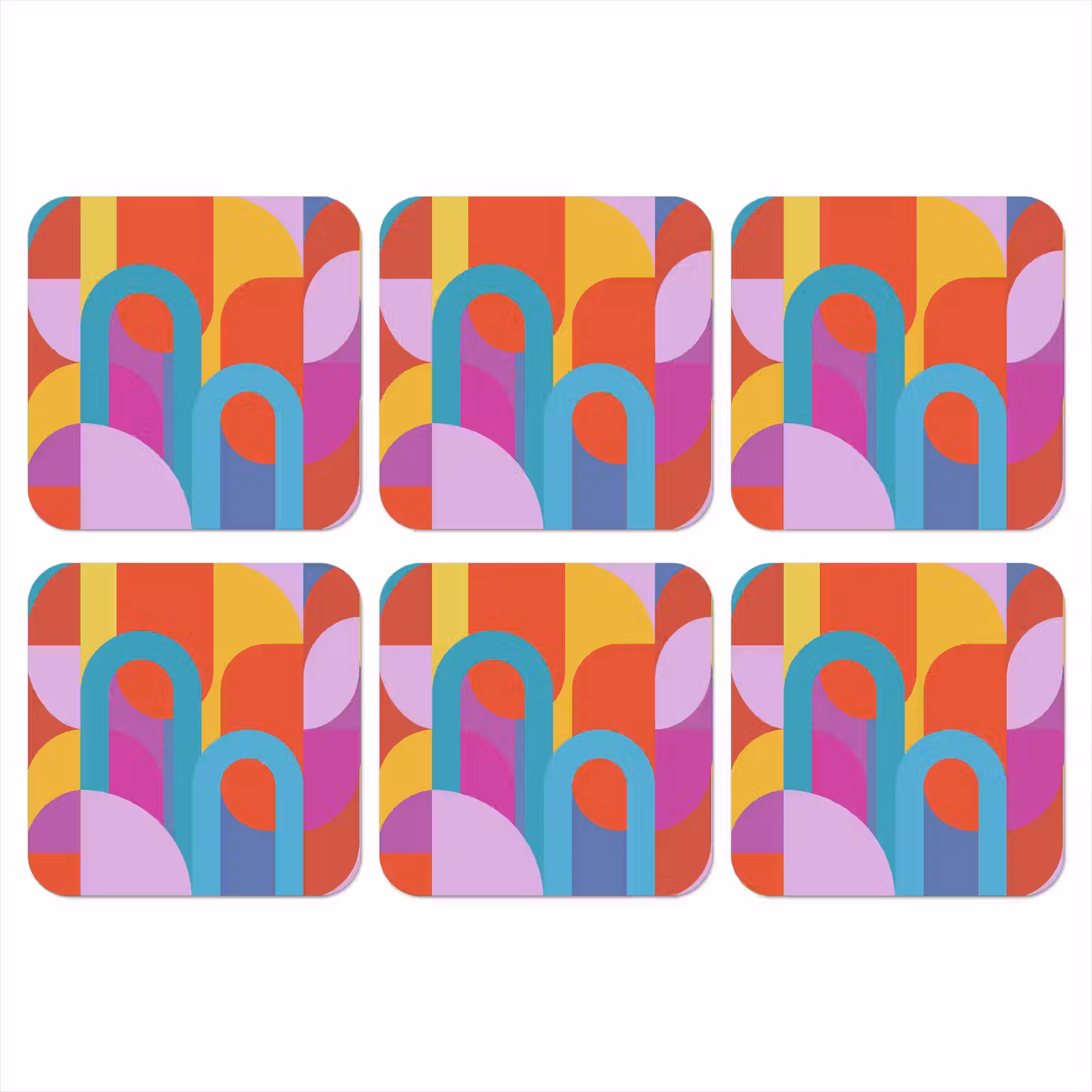 Onderzetter​ - Abstract - Geometrie - Kleurrijk - Modern - Kunst — 1