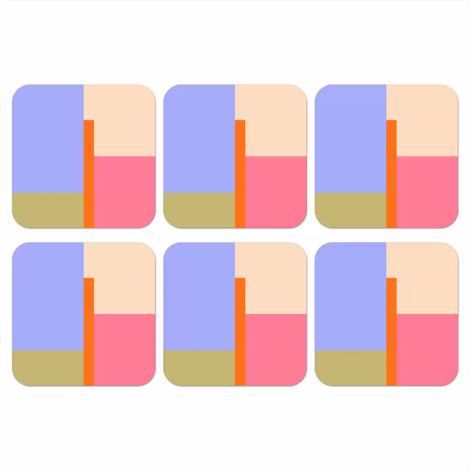 Onderzetter​ - Abstract - Geometrie - Kunst - Modern - Kleurrijk — 1