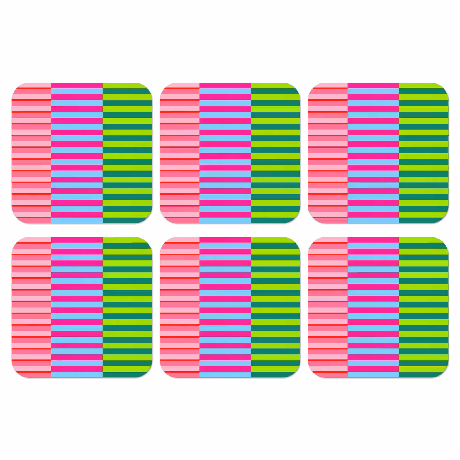 Onderzetter​ - Patroon - Strepen - Modern - Abstract - Kleurrijk — 1