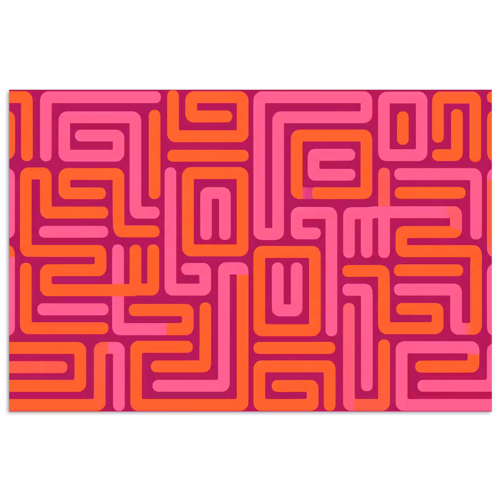 Poster - Abstract - Patroon - Lijnen - Roze - Oranje — 1