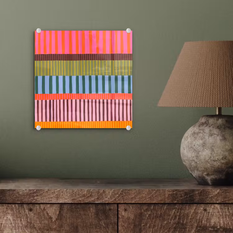 Glas schilderij - Abstract - Strepen - Modern - Kleurrijk - Kunst — 4